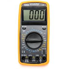  MULTIMETRO DIGITAL NEGRO/ AMARILLO JCM PRUEBA DE DIODO /  PRUEBA CAPACITANCIA ZUMBADOR DE CONTINUIDAD  