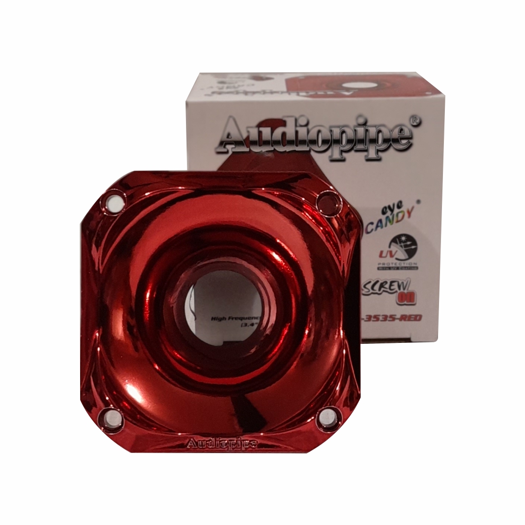  DIFUSOR  1 Pulgadas ROJO 3.5 PulgadasX3.5 Pulgadas AUDIOPIPE ROSCA METALICA   