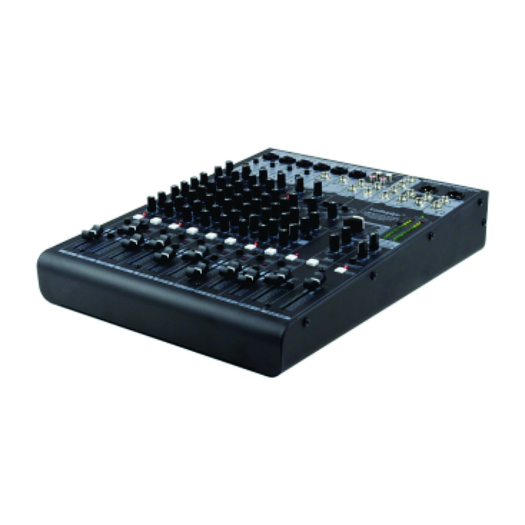  CONSOLA 12 CANALES USB/ 16-BIT/ 3 BAND EQ DATA TRANSMISION/ XRL INPUT/ CLIP LEVE AUDIO DPS  