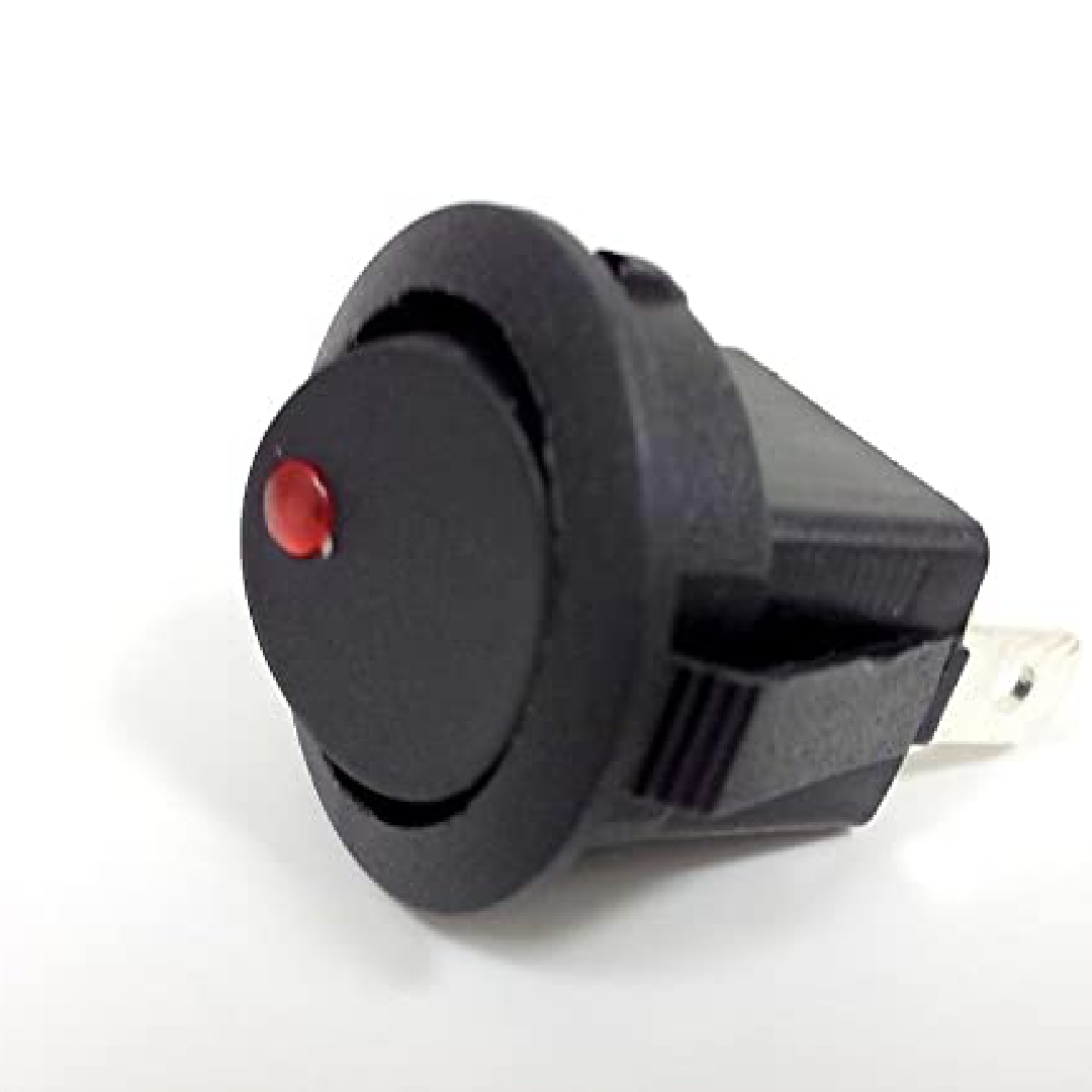  SWITCH REDONDO CON LED ROJO 10A/ 12V NIPPONAMERICA   