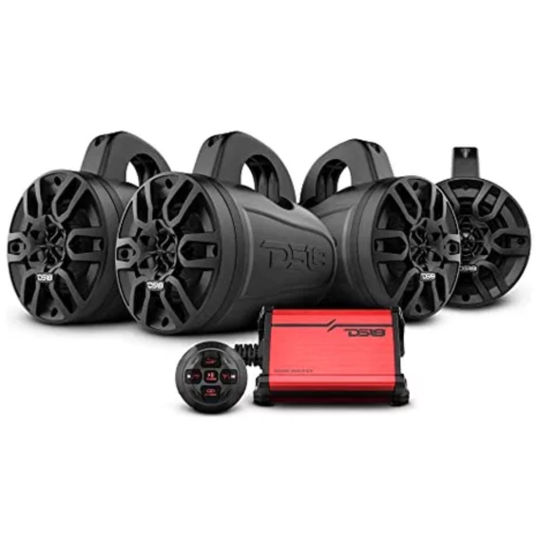  COMBO MARINO 4 TORRE 4 Pulgadas + REPRODUC + AMPLIFICADOR 100w RMS DS18  